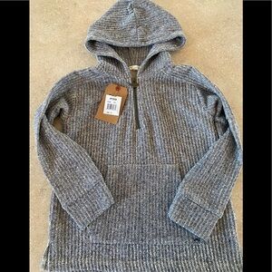 Appaman Boys three quarter zip hooded pullover NWT size 8